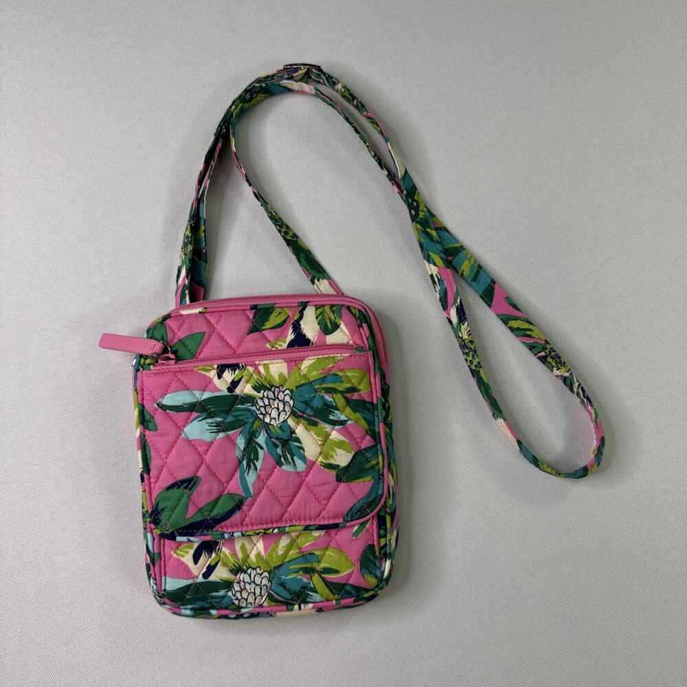 Vera Bradley Mini Hipster Crossbody Bag Tropical Paradise Pink Floral